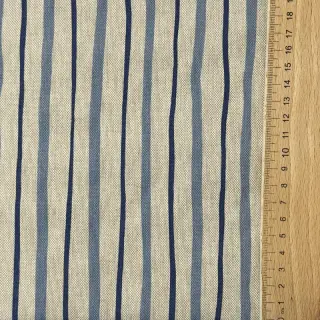 Decoration fabric Linenlook premium Wavy Art Stripe