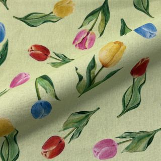 Decoration fabric Tulip Flower Field digital print