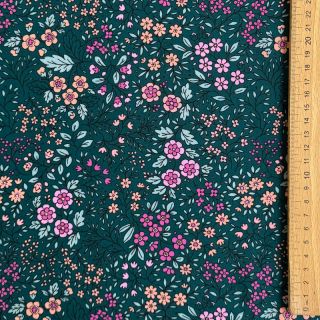 Viscose ECOVERO Flowers Galia green