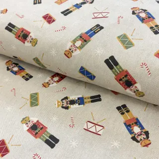 Decoration fabric Linenlook premium Nutcracker Candy Drum