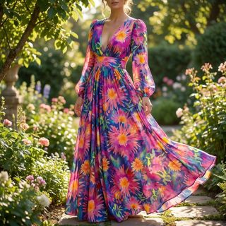 Viscose SATIN Flowers Danna digital print