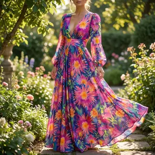 Viscose SATIN Flowers Danna digital print