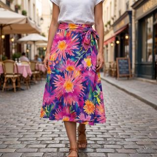 Viscose SATIN Flowers Danna digital print