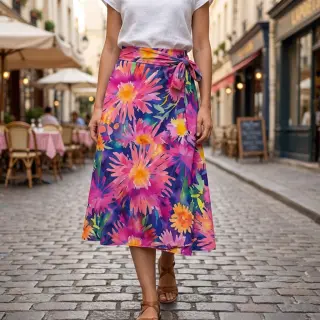 Viscose SATIN Flowers Danna digital print