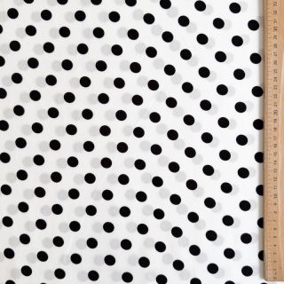 Viscose RADIANCE Polka dot white