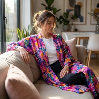 Viscose SATIN Flowers Danna digital print