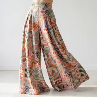 Viscose ECOVERO Abstract multi digital print