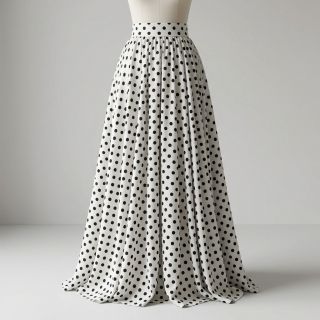 Viscose RADIANCE Polka dot white