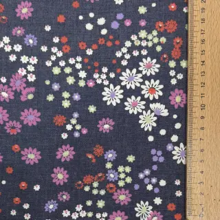 Cotton fabric JEANS Hearts