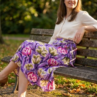 Viscose ECOVERO Flowers design A digital print