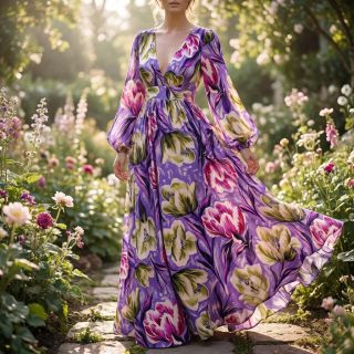 Viscose ECOVERO Flowers design A digital print