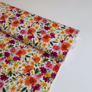 Viscose STRETCH Flowers Sonja digital print