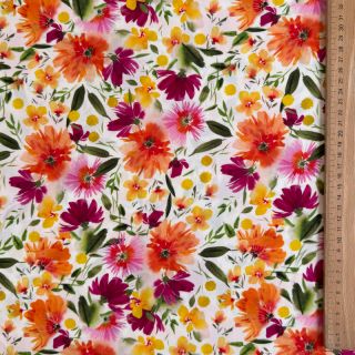 Viscose STRETCH Flowers Sonja digital print