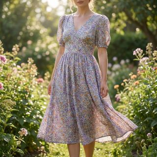 Viscose ECOVERO Flowers Galia offwhite