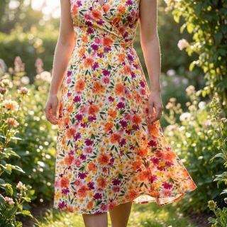 Viscose STRETCH Flowers Sonja digital print