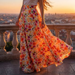 Viscose STRETCH Flowers Sonja digital print