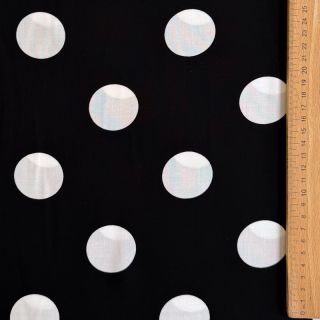 Viscose RADIANCE Polka BIG dot black