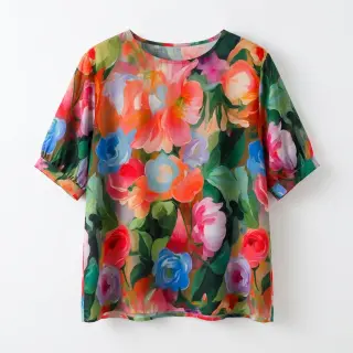 Viscose RADIANCE Flower design B digital print