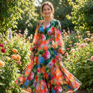 Viscose RADIANCE Flower design B digital print