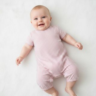 Double gauze/muslin YARN DYED Summer stripe rose