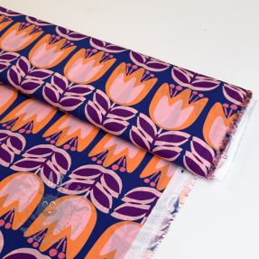 Viscose ECOVERO Flowers Celia cobalt