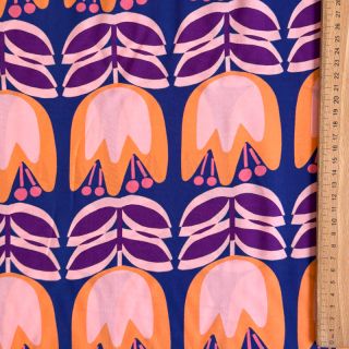 Viscose ECOVERO Flowers Celia cobalt