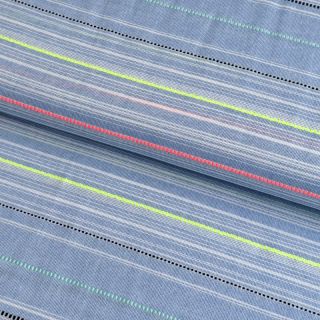 Cotton fabric YARN DYED NEON Stripe summer