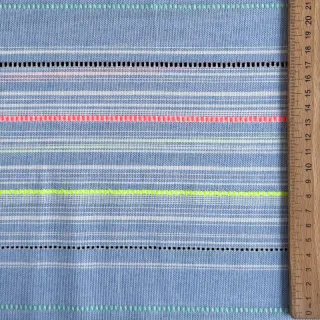 Cotton fabric YARN DYED NEON Stripe summer
