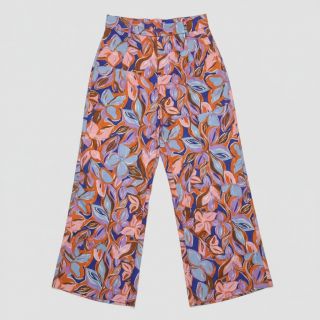 Cotton fabric VISCOSE Flowers dark petrol