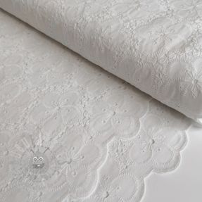 Cotton fabric EMBROIDERY 2 side Camelia