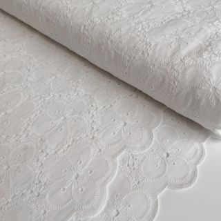 Cotton fabric EMBROIDERY 2 side Camelia