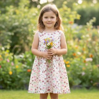 Double gauze/muslin Flowers Sisi digital print