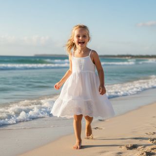 Double gauze/muslin BORDER Helene white