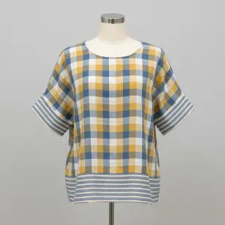 Double gauze/muslin DOUBLE SIDED Summer Check