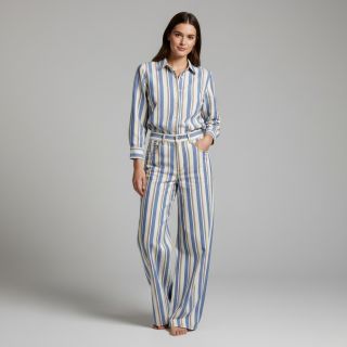 JEANS DENIM YARN DYED Stripe camel