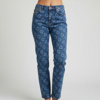 JEANS DENIM JACQUARD Hearts