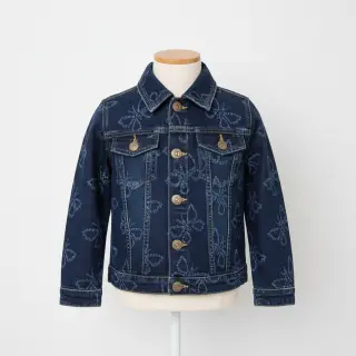 JEANS DENIM JACQUARD Butterflies