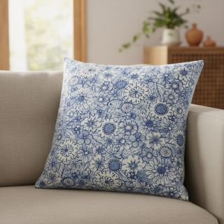 Decoration fabric Linenlook Bloom Fully Mix digital print