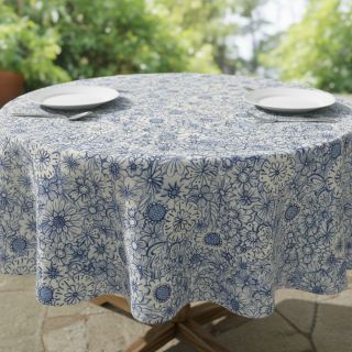 Decoration fabric Linenlook Bloom Fully Mix digital print