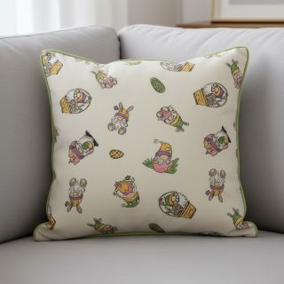 Decoration fabric Linenlook Tomte Easter Egg digital print