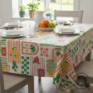 Decoration fabric Linenlook Pura Vida Patch digital print