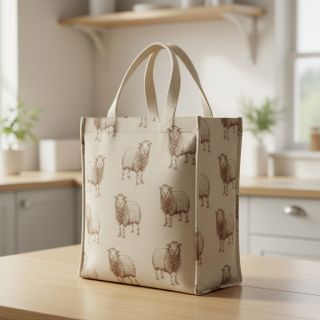 Decoration fabric Linenlook Pen Drawing Sheep digital print