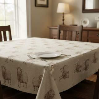 Decoration fabric Linenlook Pen Drawing Sheep digital print