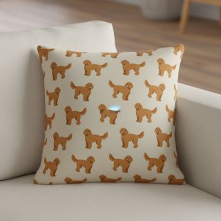Decoration fabric Linenlook Labradoodle Dog Love digital print