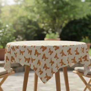 Decoration fabric Linenlook Labradoodle Dog Love digital print