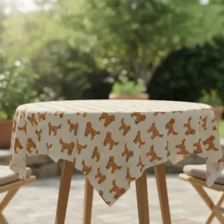Decoration fabric Linenlook Labradoodle Dog Love digital print