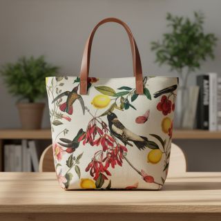 Decoration fabric Linenlook Lemon Tropic Artisan digital print