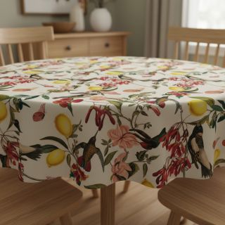 Decoration fabric Linenlook Lemon Tropic Artisan digital print