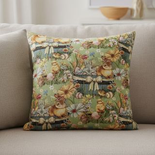 Decoration fabric GOBELIN premium Playful Easter Scene