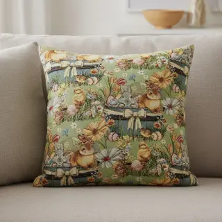 Decoration fabric GOBELIN premium Playful Easter Scene